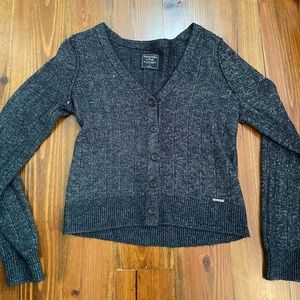 Abercrombie and Fitch navy button up sweater